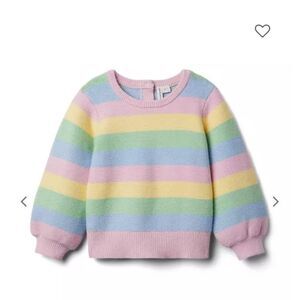 Janie and jack -Pastel Striped Balloon Sleeve Sweater#2